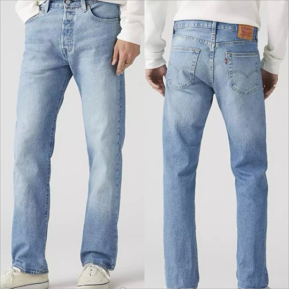 Levi's 501 original  Men's Classic light wash Blue jeans Straight fit 36X32
